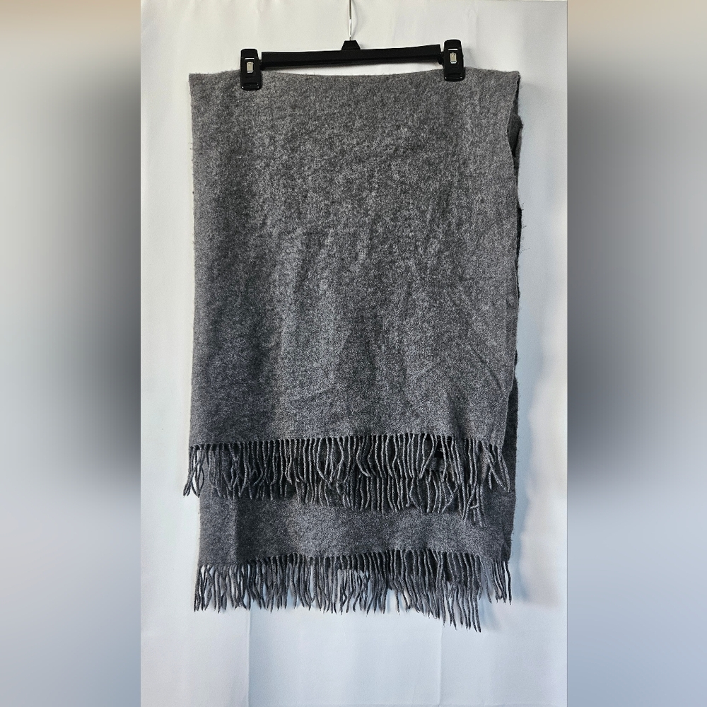 Gray Fringe Women's Scarf